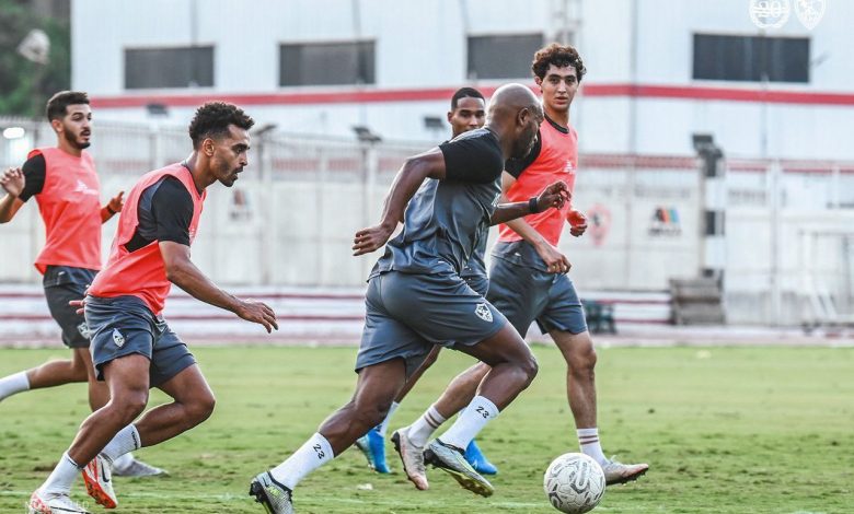 تدريبات تأهيلية واستشفائية للاعبي الزمالك في مران اليوم
