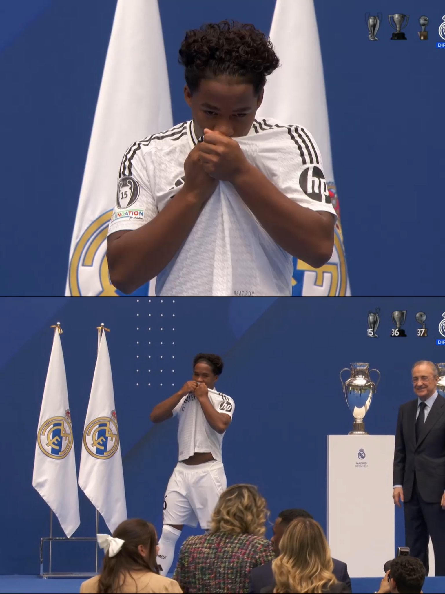 إندريك يختار الرقم 16 مع ريال مدريد ويبكي خلال حفل التقديم