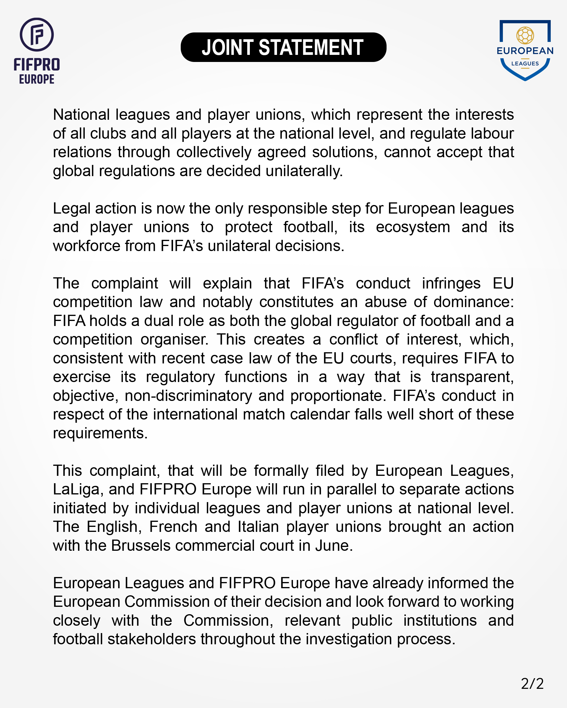 تفاصيل الشكوى المقدمة إلى المفوضية الأوروبية