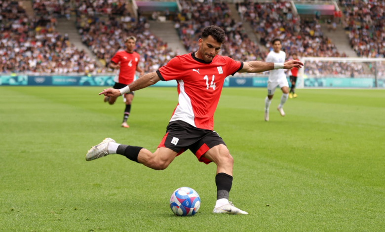 زيزو يواصل الظهور في التشكيلة الأساسية لمنتخب مصر الأولمبي ضد إسبانيا