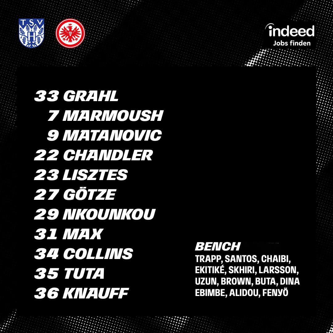 عمر مرموش يقود هجوم آينتراخت فرانكفورت في مواجهة هويزنشتام