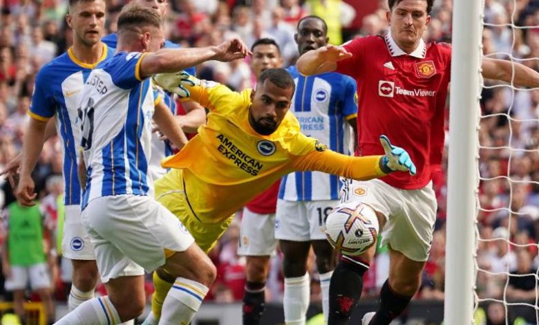 برايتون يتقدم على المان يونايتد في الشوط الأول