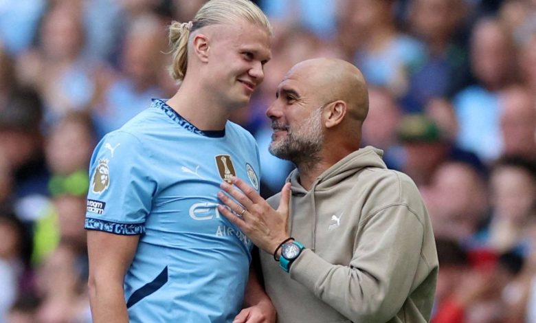 جوارديولا مادحًا هالاند: يمكنه منافسة ميسي ورونالدو