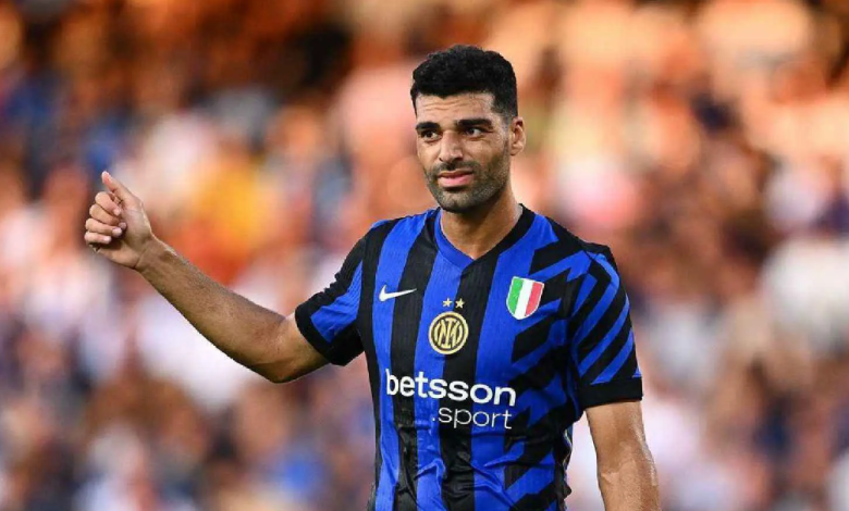 اصابة مهاجم انتر ميلان الجديد اثناء التدريبات