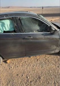 تحطم سيارة مصطفى شلبي