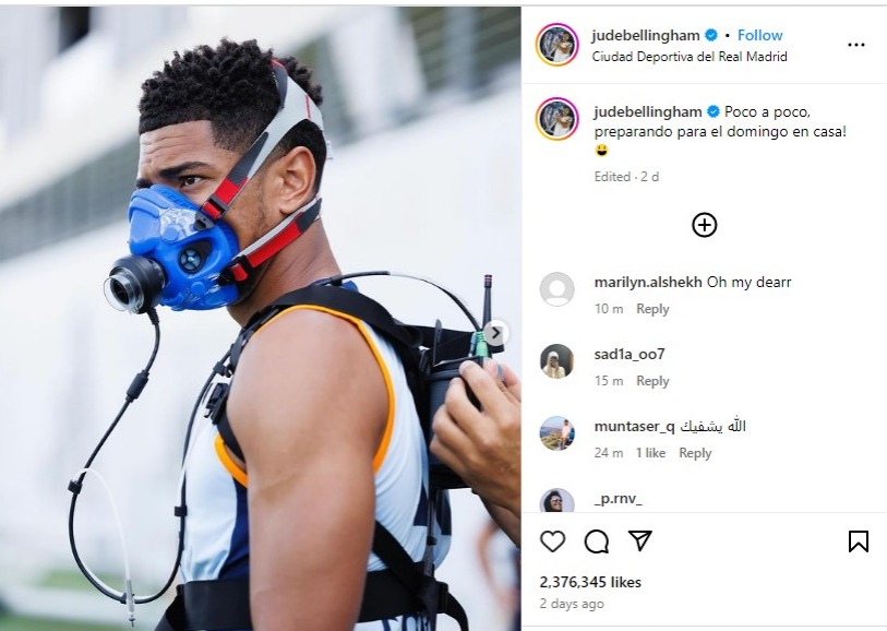 بيلينجهام يوجه رسالة إلى مدرب اللياقة البدنية لريال مدريد