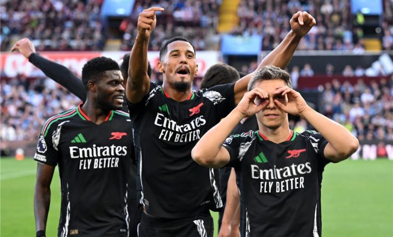 آرسنال يعبر أستون فيلا بثنائية في الدوري الإنجليزي