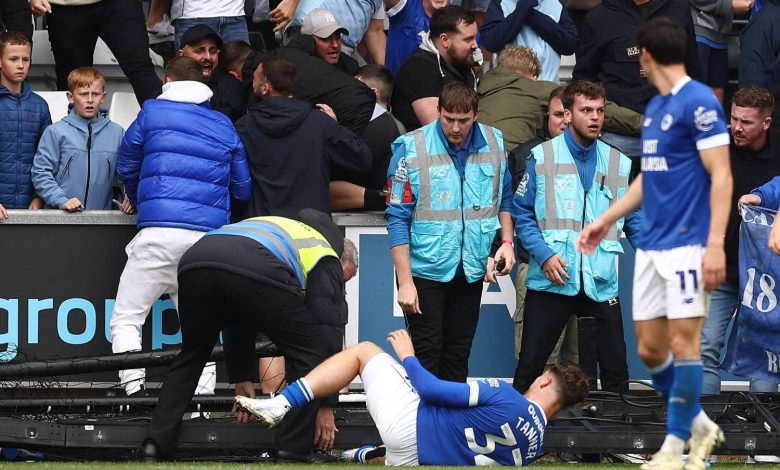 إصابة تانر بعد سقوط لوحة إعلانية خلال احتفاله بهدف