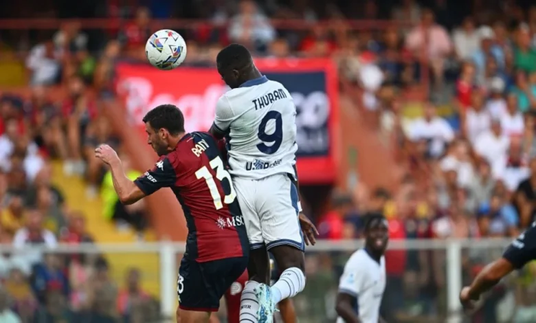 إنتر ميلان يتعادل مع جنوى في الشوط الأول بالدوري الإيطالي