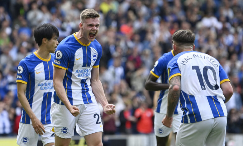 برايتون يحقق انتصارًا مثيرًا على مانشستر يونايتد في الوقت القاتل