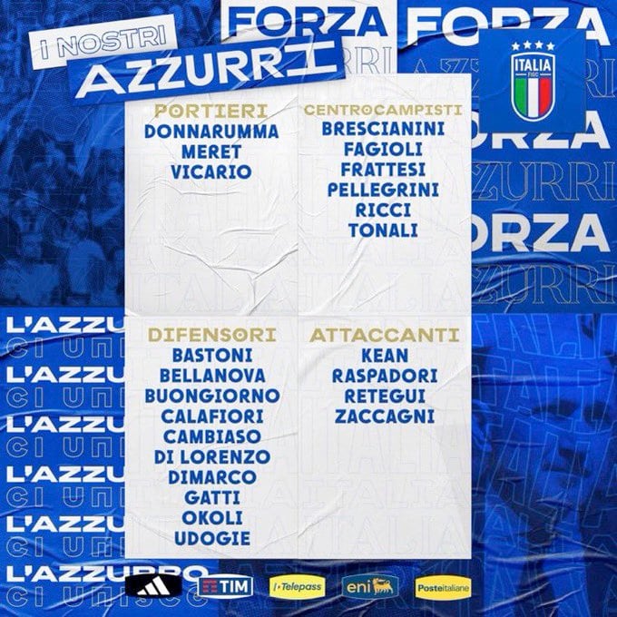 سباليتي يعلن قائمة إيطاليا لمواجهتي دوري الأمم الأوروبية