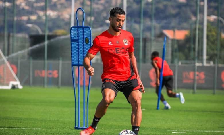 شاهد.. عبد المنعم يخوض أول تدريباته مع نيس ويختار القميص رقم 5