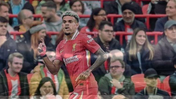 ليفربول يتقدم بهدف في الشوط الأول عن طريق لويس دياز