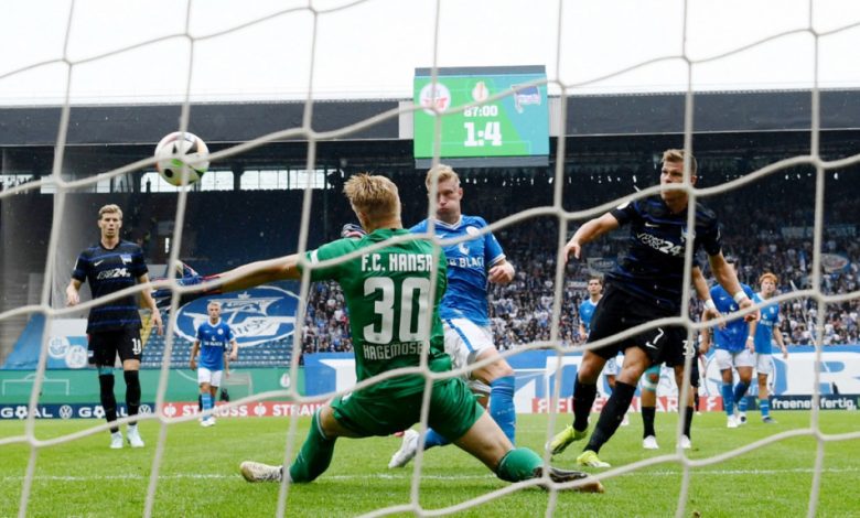 هيرتا برلين يكتسح هانزا روستوك 5-1 في كأس ألمانيا