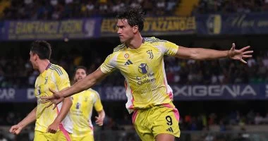 يوفنتوس يتقدم على هيلاس فيرونا بهدفين في الشوط الأول