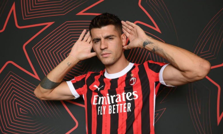 موراتا يعبر عن حماسه بقميص ميلان للعب الديربي امام انتر ميلان