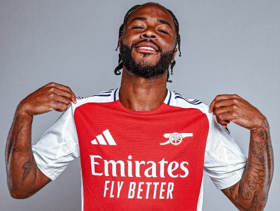 تعرف على رقم قميص ستيرلينج مع أرسنال