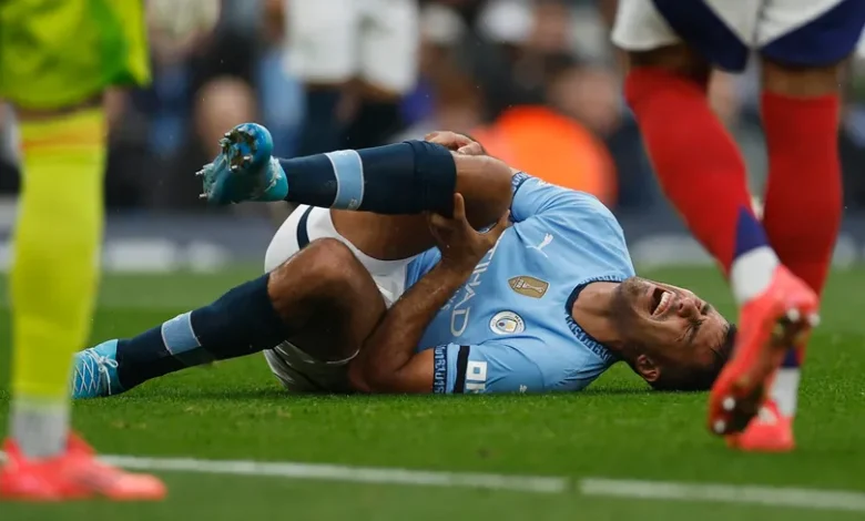 إصابة رودري في مباراة مانشستر سيتي ضد أرسنال