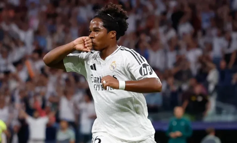 إندريك يحطم رقم راؤول ويصبح أصغر لاعب يسجل لريال مدريد في دوري أبطال أوروبا