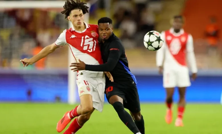 برشلونة يتعرض للهزيمة الأولى أمام موناكو في دوري الأبطال