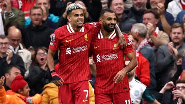 بصناعة صلاح.. دياز يضرب شباك المان يونايتد بثنائية في الشوط الأول