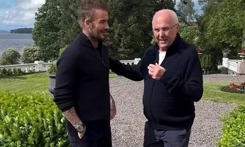 بيكهام يصل إلى السويد قبل جنازة إريكسون