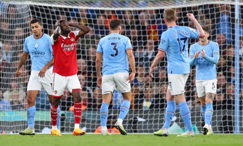 تعرف على الغائبين عن مواجهة مانشستر سيتي وأرسنال