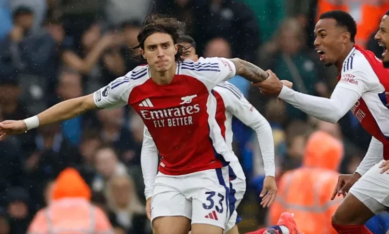 كالافيوري يسجل هدفه الأول مع أرسنال أمام مانشستر سيتي