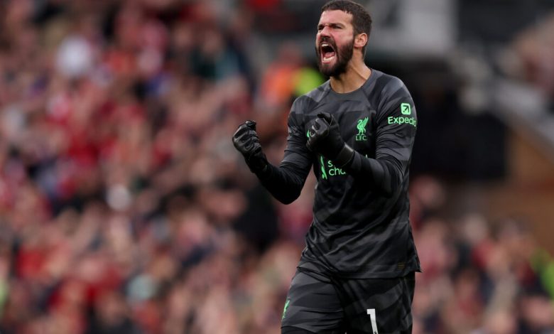 المباريات التي سيغيب أليسون بيكر عنها مع ليفربول بسبب الإصابة