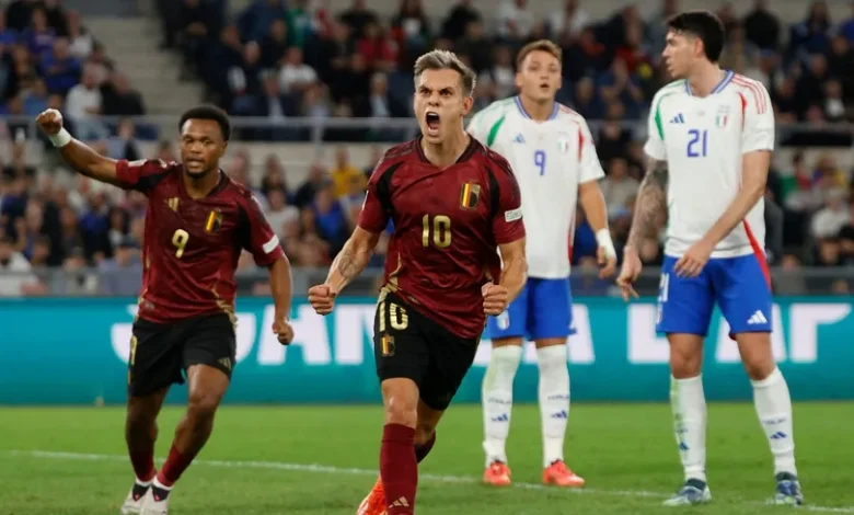 بلجيكا تعود من بعيد وتتقاسم النقاط مع إيطاليا في دوري الأمم الأوروبية