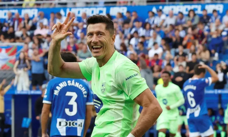 ليفاندوفسكي يحقق أرقامًا قياسية في الجولة التاسعة من الدوري الإسباني