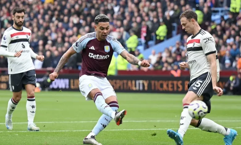 مانشستر يونايتد يتعادل بدون أهداف مع أستون فيلا